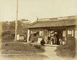 General Store Prints: General Store/Office in City of Song Tiang, Province of Wu, 1860. Creator: Felice Beato
