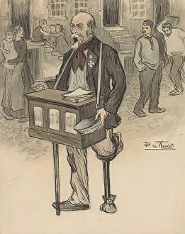 Former general as a street musician, 1895-1899. Creator: Jan de Waardt