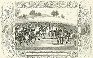 John Frost Prints: General Taylor taking leave of the Soldiers, 1849. Creator: Unknown