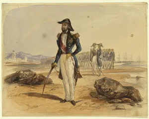 Raffet Denis Auguste Marie Prints: General with Troops in Background, n.d. Creator: Auguste Raffet