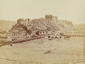 Acropolis Prints: General view of the Acropolis from the southwest, 1880. Creator: Petros Moraites