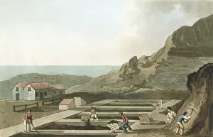 General view of an Alum works in the Whitby area, Yorkshire, 1814. Artist: Havell & Son