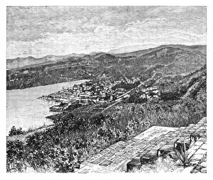Images Dated 27th February 2008: General view of Castries, St Lucia Island, c1890