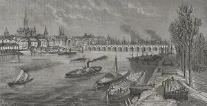 City Life Prints: General view of the city, Bordeaux, France, 1870. Creator: Fernando Miranda