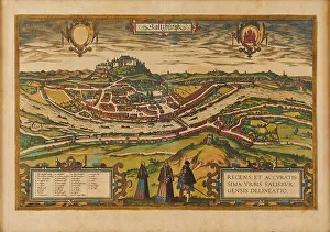 Salzburg Prints: General view of the city of Salzburg