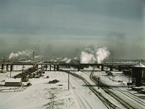 Railroad Shop Prints: A general view of a classification yard at C & NW RRs Proviso yard