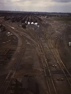 Railroad Shop Prints: General view of one of the departure yards at C & NW RRs Proviso yard