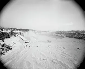 Ontario Canada Prints: General view of falls in winter, between 1880 and 1901. Creator: Unknown