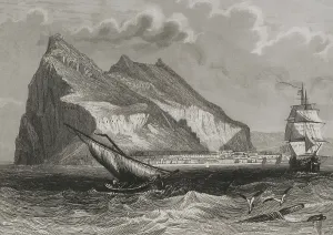 Ocean Prints: General view of Gibraltar, 1853. Creator: Antonio Roca Sallent