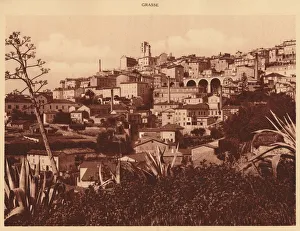 La Cote Dazur De Marseille A Menton Prints: General view of Grasse, 1930. Creator: Unknown