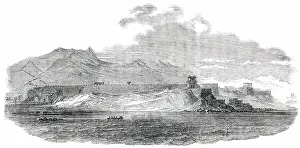 Guard House Prints: General View of the Great Wall of China, from the Sea, 1850. Creator: Unknown
