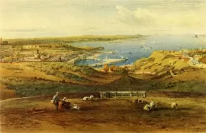 General View of Guernsey from Port George, 1850, (1946). Creator: Richard Principal Leitch
