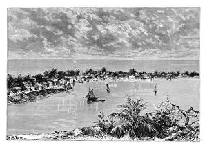 A Kohl Gallery: General view of Hopetown, Abaco Island, c1890.Artist: A Kohl