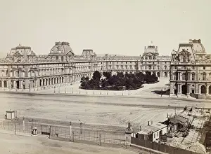 Baldus Prints: General View of the Louvre, Paris, between 1860 and 1870. Creator: Edouard Baldus