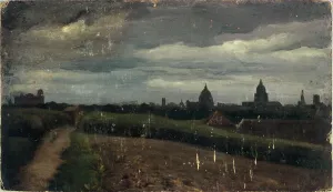 Gobelins Prints: General view of Paris from Gobelins, 1864. Creator: Charles-Emile Cuisin