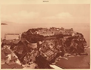 La Cote Dazur De Marseille A Menton Prints: General view of the Principality of Monaco, 1930. Creator: Unknown