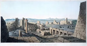Belzoni Prints: General View of the Ruins of the Great Temple at Carnac, Egypt, 1820. Artist: I Clark