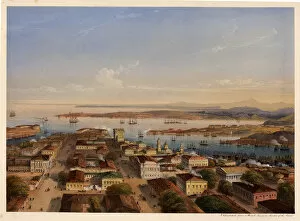 Battle Of Sevastopol Gallery: General View of Sevastopol, 1856. Artist: Bossoli, Carlo (1815-1884)