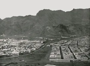 Yemen Prints: General view showing the Camel Market, Aden, 1895. Creator: W &s Ltd