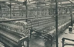 Archibald Williams Gallery: General View of Spinning-room, c1917