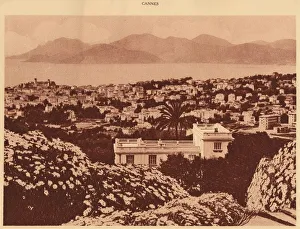 La Cote Dazur De Marseille A Menton Prints: General view taken from Pezou, Cannes, 1930. Creator: Unknown
