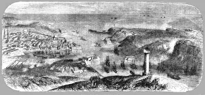 Sevastopol Ukraine Prints: General View of the Town and Harbour of Sebastopol, 1854. Creator: Unknown