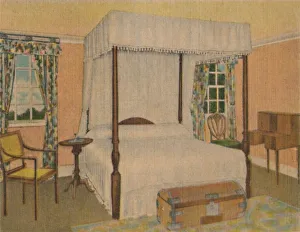 Capitol Souvenir Prints: General Washingtons Bedroom, 1946