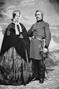 Bonnet Collection: General Willis A. Gorman & wife Martha Stone, between 1855 and 1865. Creator: Unknown