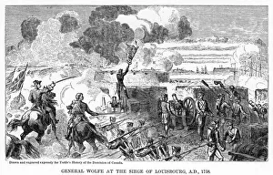 Nova Scotia Prints: General Wolfe at the Siege of Louisbourg, AD 1758, (1877)