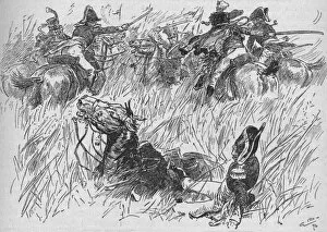 Battles Of The Nineteenth Century Gallery: The Generals Horse Fell Into A Ditch, 1896, (1902). Artist: Gordon Frederick Browne
