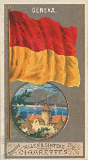 Geneva Prints: Geneva, from the City Flags series (N6) for Allen & Ginter Cigarettes Brands, 1887