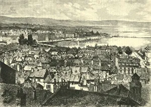 Geneva Prints: Geneva, Looking Towards The Lake, 1890. Creator: Unknown