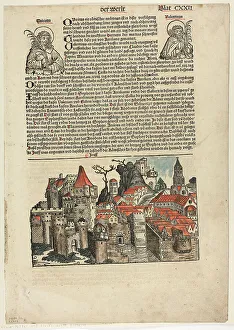 Hartmann Schedel Prints: Geneva from Schedel Weltchronik (Schedel's World History)