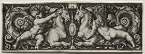 Two Genii, 1544. Creator: Hans Sebald Beham (German, 1500-1550)