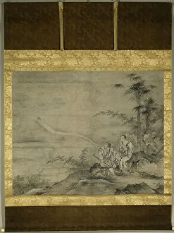 Eight Immortals Prints: Genii Gama Sennin and Tekkai Sennin