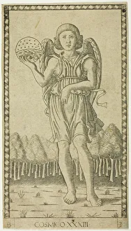 World Prints: Genius of the World, plate 33 from Genii and Virtues, c.1465. Creator: Unknown
