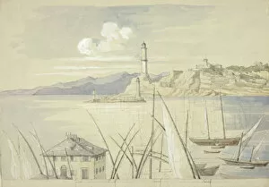 Rooftops Gallery: Genoa from the Croce di Malta, 1841. Creator: Elizabeth Murray