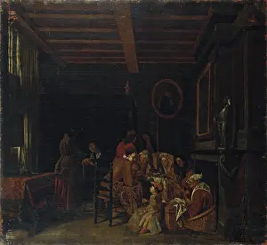 Class Prints: Genre Scene, (Breakfast), 1712. Creator: Jan Josef Horemans I