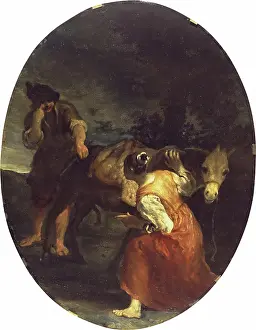 Farmhands Prints: Genre Scene: Shepherd and Shepherdess, 1730. Creator: Giuseppe Maria Crespi