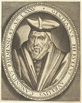 Thomas De Leu Prints: Gentien Hervet, Canon of Reims. Creator: Thomas de Leu