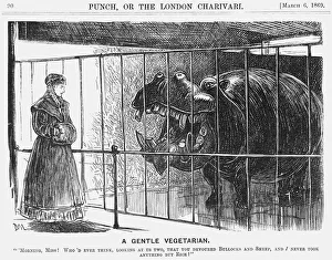 A Gentle Vegetarian, 1869. Artist: George du Maurier
