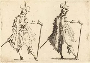 Cane Gallery: Gentleman with Cane, c. 1617. Creator: Jacques Callot