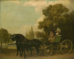 Phaeton Prints: A Gentleman driving a Lady in a Phaeton, 1787. Artist: Stubbs, George (1724-1806)