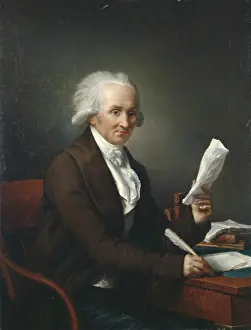 Quill Pen Prints: Gentleman in his Study, late 18th or early 19th century. Creator: Francois-Andre Vincent