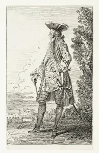 Jean Antonie Watteau Prints: Gentleman, Side View with Hat, n.d. Creator: Jean-Antoine Watteau