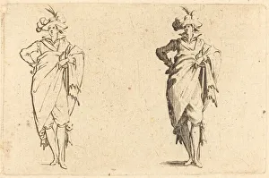 Gentleman Viewed from the Front with Hand on Hip, c. 1622. Creator: Jacques Callot Gentleman Viewed from the Front with Hand on Hip, c. 1622. Creator: Jacques Callot