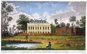 A gentlemans seat on Stockwell Common, Lambeth, London, 1792