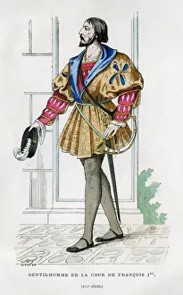 Images Dated 24th September 2009: Gentlemen of the court of Francis I of France, 16th century (1882-1884). Artist: Petit