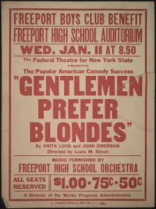 Loos Anita Prints: Gentlemen Prefer Blondes, [193-]. Creator: Unknown