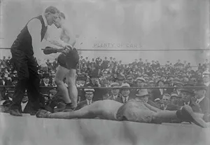 Vanquished Prints: Geo. Chip k.o.'s Billy Murray, between c1910 and c1915. Creator: Bain News Service